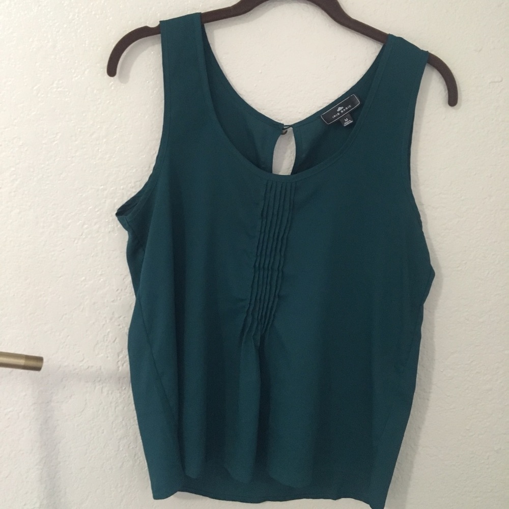 Emerald green dress tank